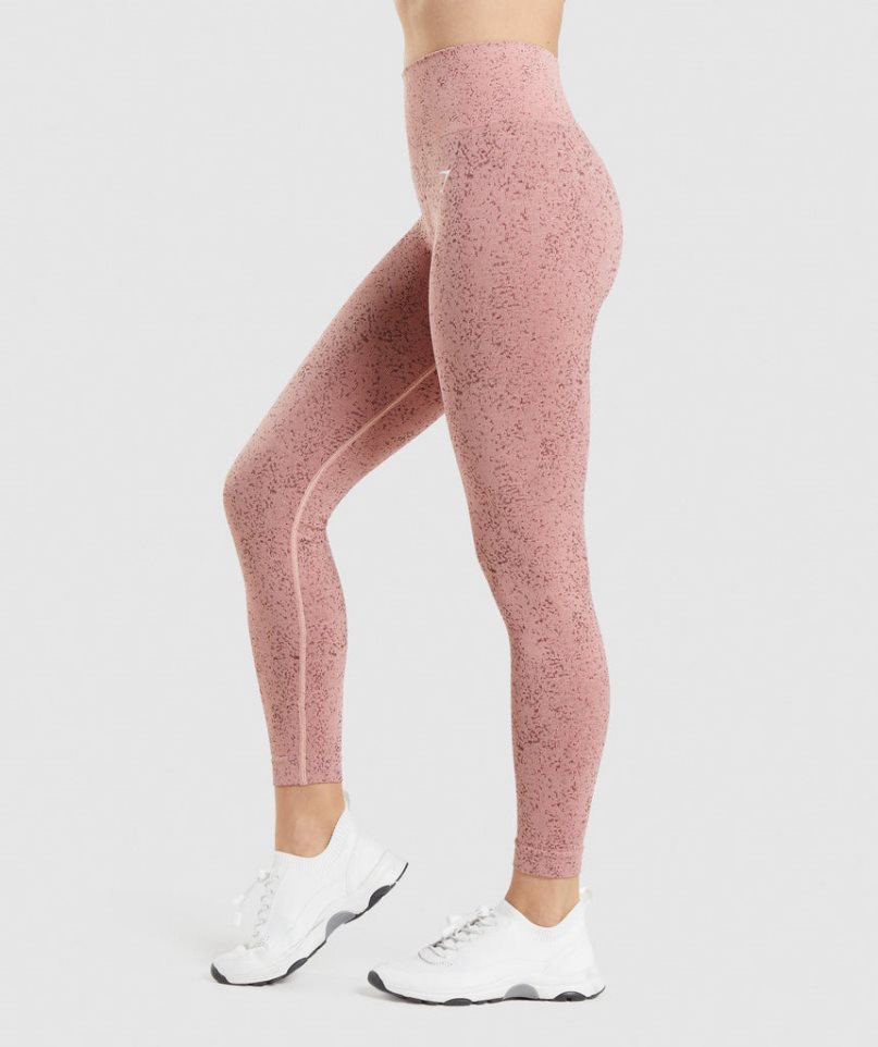 Women's Gymshark Adapt Fleck Seamless Leggings Pink | NZ 2DVOMZ